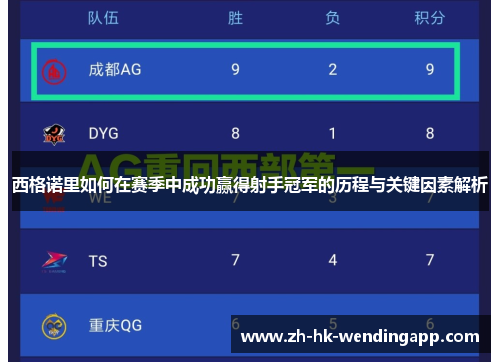 西格诺里如何在赛季中成功赢得射手冠军的历程与关键因素解析